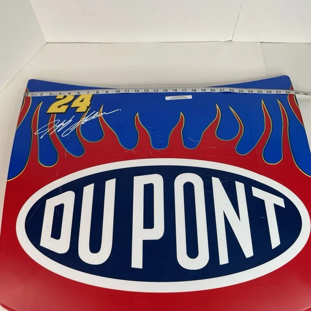New NASCAR Jeff Gordon DuPont Hood 29” Hanging Wall Decor Flames Metal Retro